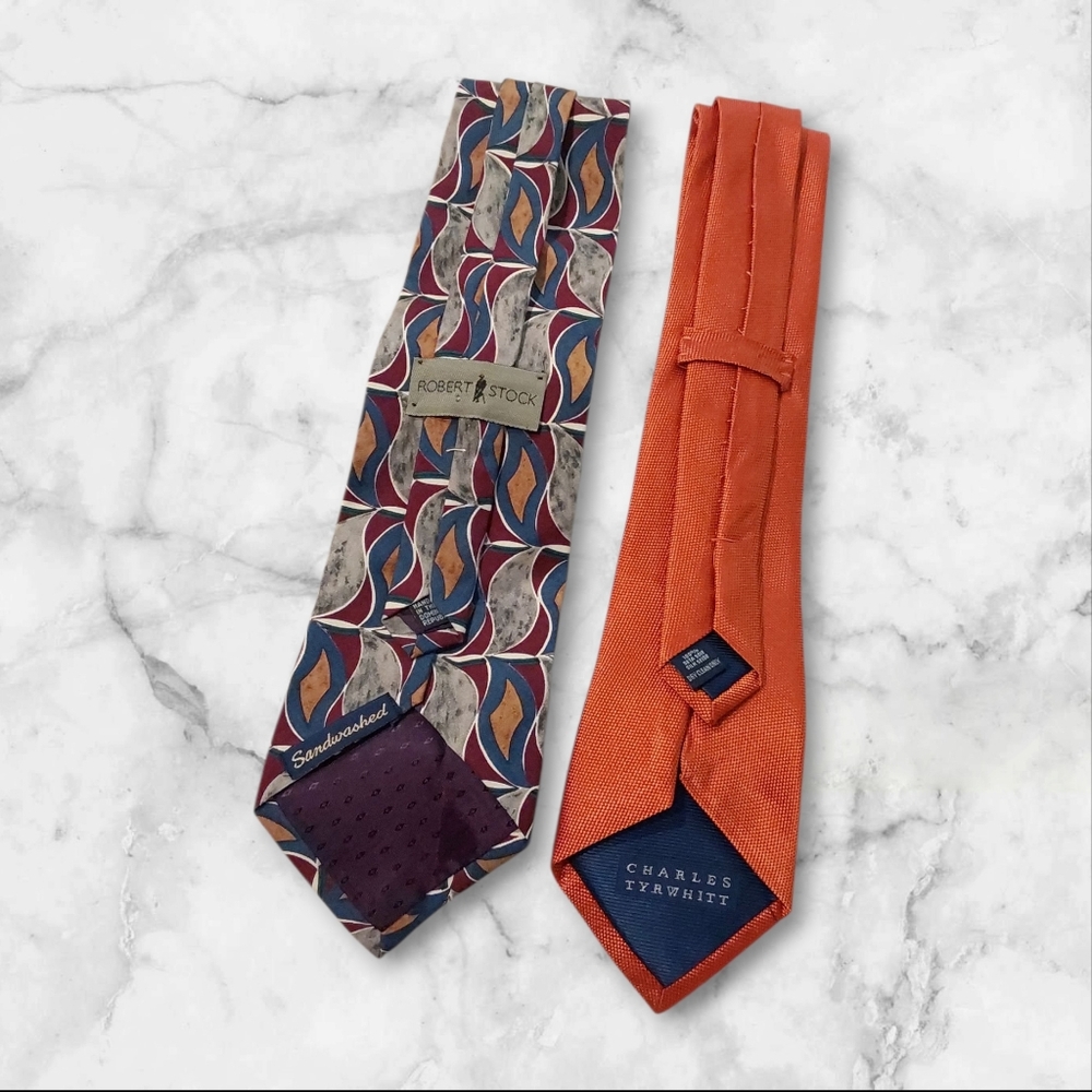 Robert Stock Sandwooded & Charles Tyrwhitt Bundle Silk Mens Ties